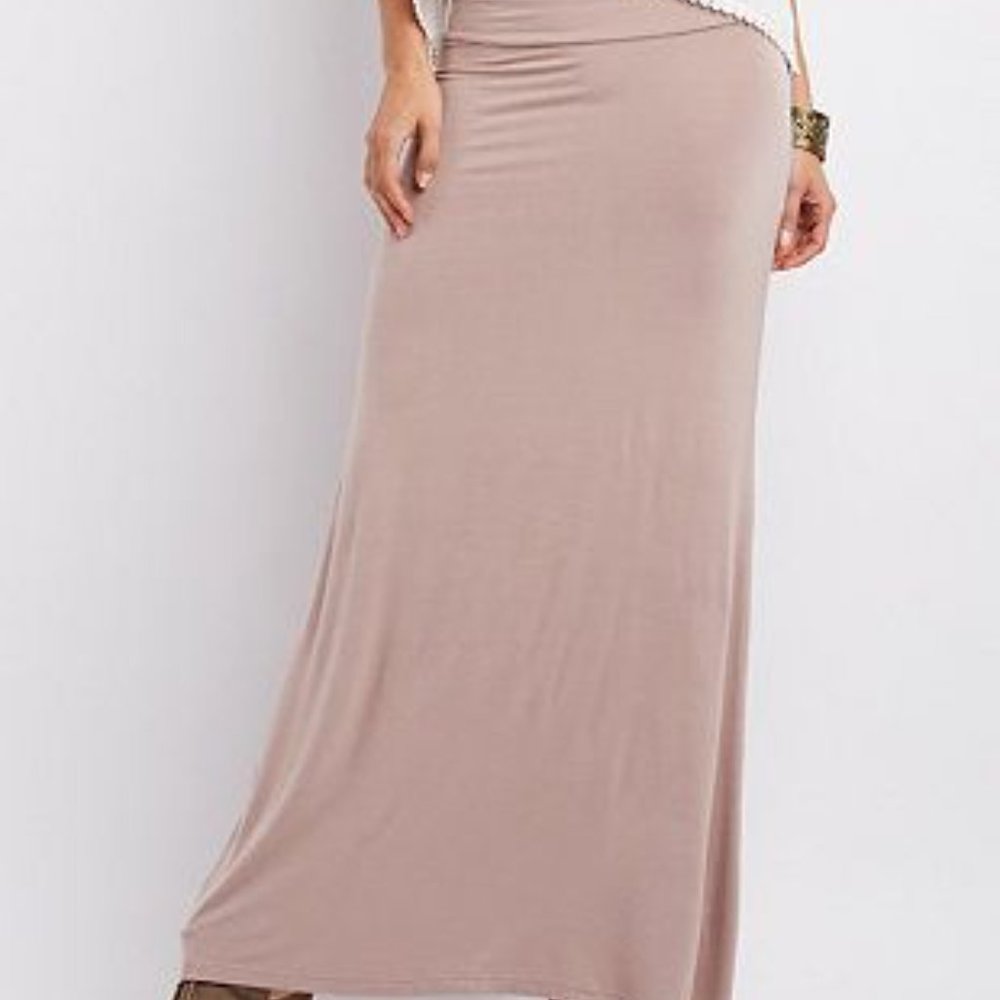 Charlotte Russe Taupe Maxi Skirt
